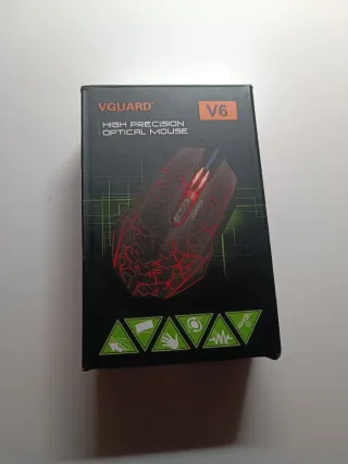 Ratón Gamer Negro con Luces Verdes