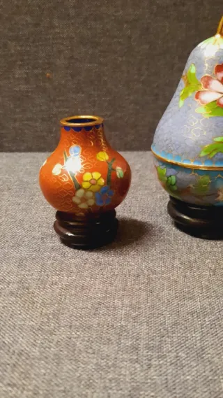 Set 2 Vasi Cloisonné Vintage