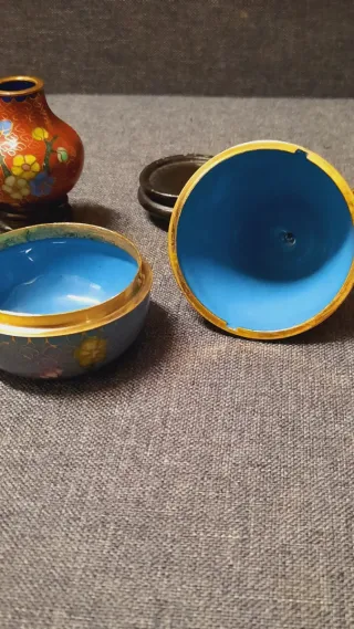 Set 2 Vasi Cloisonné Vintage