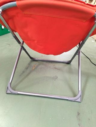 Silla plegable redonda con asiento acolchado suave