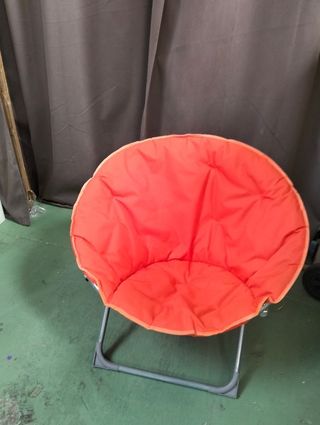 Silla plegable redonda con asiento acolchado suave