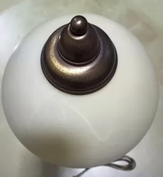 Lámpara Banquero Art-Decó Metal y Cristal