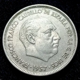 BAY3 3. España. 25 pesetas 1957 *59