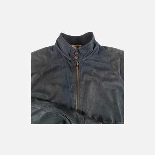 Giacca in vera pelle Claren uomo Tg 54 Bomber Blu