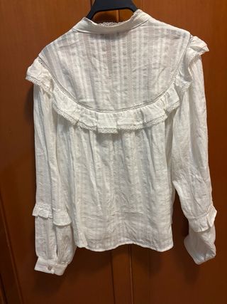 Blusa Zara Volantes Talla M