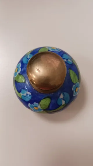 Tintero vintage esmalte Cloisonné