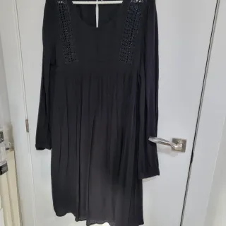 Vestido Negro Mango Talla S/M