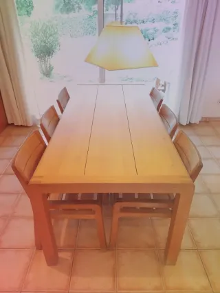 Mesa y 6 Sillas Habitat