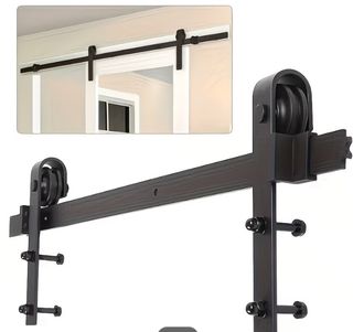 Sistema rieles puerta corredera acero