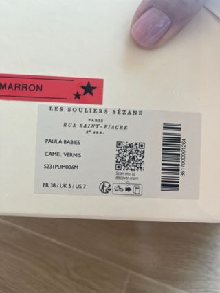 Zapato destalonado piel marrón Sezane