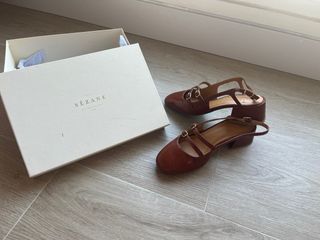 Zapato destalonado piel marrón Sezane