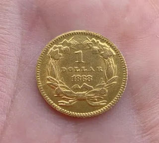 Moneda de Oro año 1868