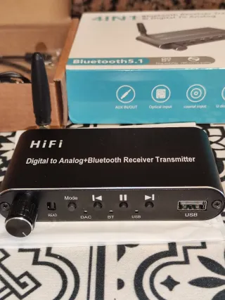 Receptor Transmisor Bluetooth 5.1, convertidor DAC