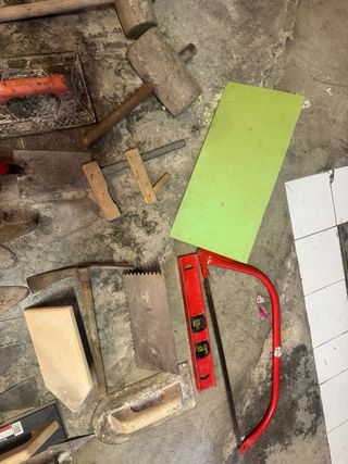 Kit de paletas y herramientas de albañil completo