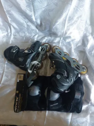 Patines Oxelo Talla 34-37 + Protecciones si