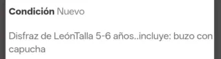Disfraz León 5/6 o 7/9 años