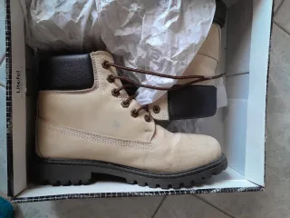 Scarponcini Lumberjack beige/nero donna