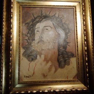 Antico dipinto olio su tela