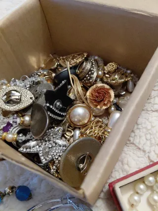 Lote Joyas Vintage Perlas y Doradas