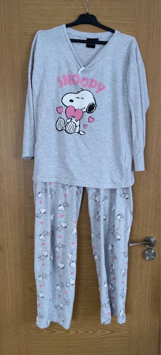 Pijama Snoopy Corazón Gris