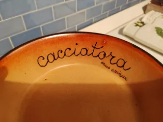 Set vintage Tegame e tegamini in terracotta smalta