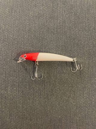 Amostra De Pesca Crankbait M Vermelha & Branca