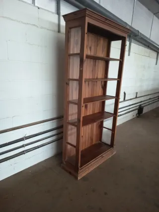 Estantería librería de madera antigua 100% maciza