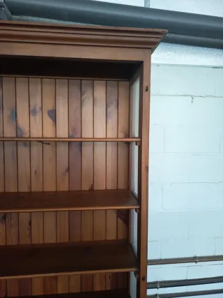 Estantería librería de madera antigua 100% maciza