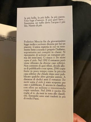 Scusa ma ti chiamo amore dí Federico Moccia