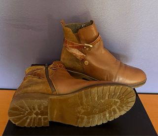 Botines piel marrón mujer talla 39