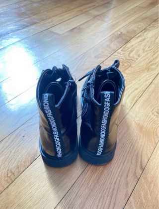 Botas militares charol negro Oh! Girl - Talla 33