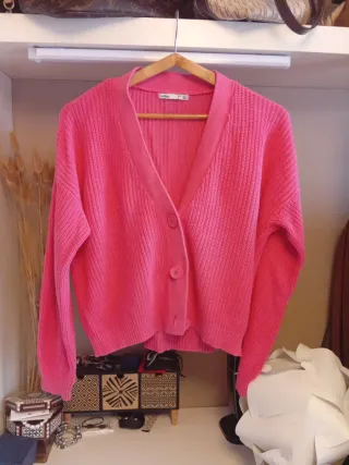 Chaqueta de punto rosa Lefies Talla L