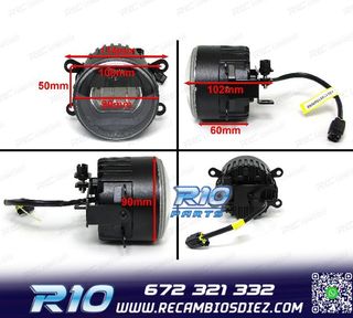 FAROS ANTINIEBLA LUZ DIURNA UNIVERSAL NEGRO