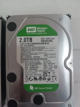 3 x Discos Duros WD Green 2TB