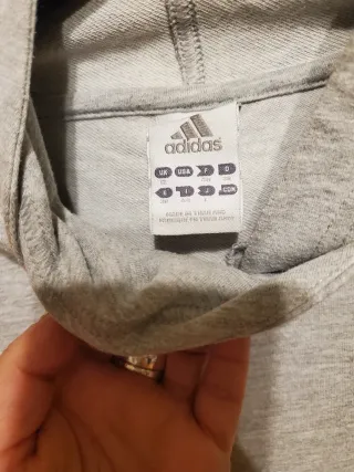 Sudadera Adidas Gris con Capucha talla M