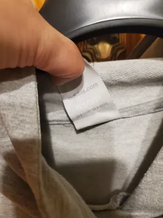 Sudadera Adidas Gris con Capucha talla M