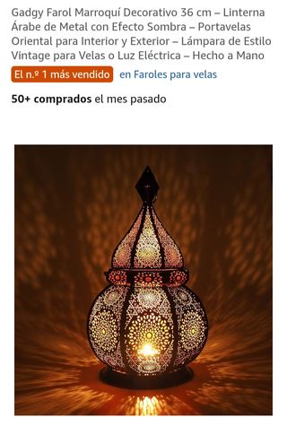 Farol Marroquí Decorativo Gadgy 36cm