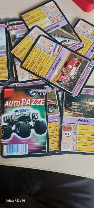 Carte vintage Auto Pazze Top Quartetto