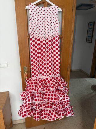 Vestido Flamenca Lunares Rojo Talla 42