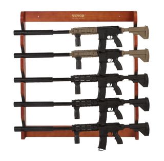 Armero VEVOR in legno massello per 5 fucili, 60 kg