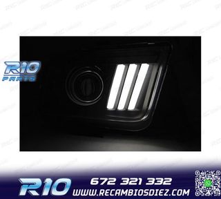FAROS FORD MUSTANG 04-09 TUBO DE LUZ NEGRO
