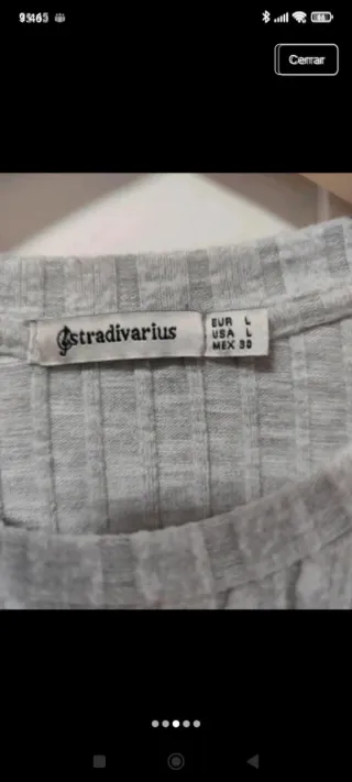 Jersey Stradivarius gris talla L