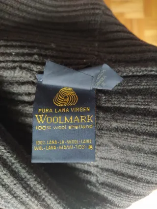 Chaqueta lana hombre xdye beige/verde