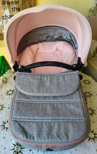 Carrito de bebé rosa