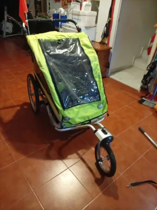 Carrito remolque doble plegable