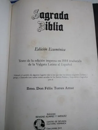 La Sagrada Biblia texto de la edición impresa e...