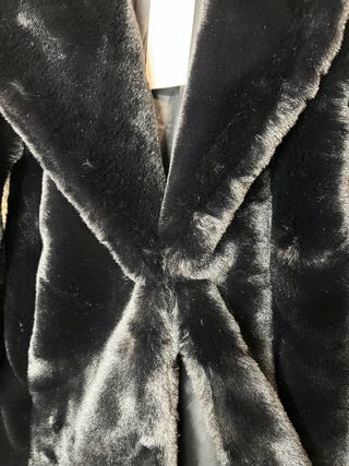 Abrigo pelo negro Zara XS nuevo con etiquetas