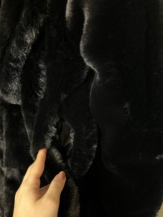 Abrigo pelo negro Zara XS nuevo con etiquetas