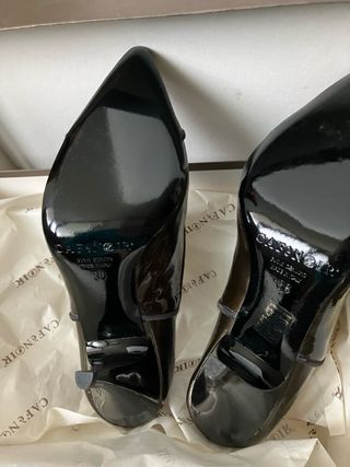 Scarpe con tacco in vernice cafènoir