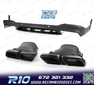 DIFUSOR MERCEDES GLC X253 15-18 LOOK AMG GLC63 PDC + COLAS E